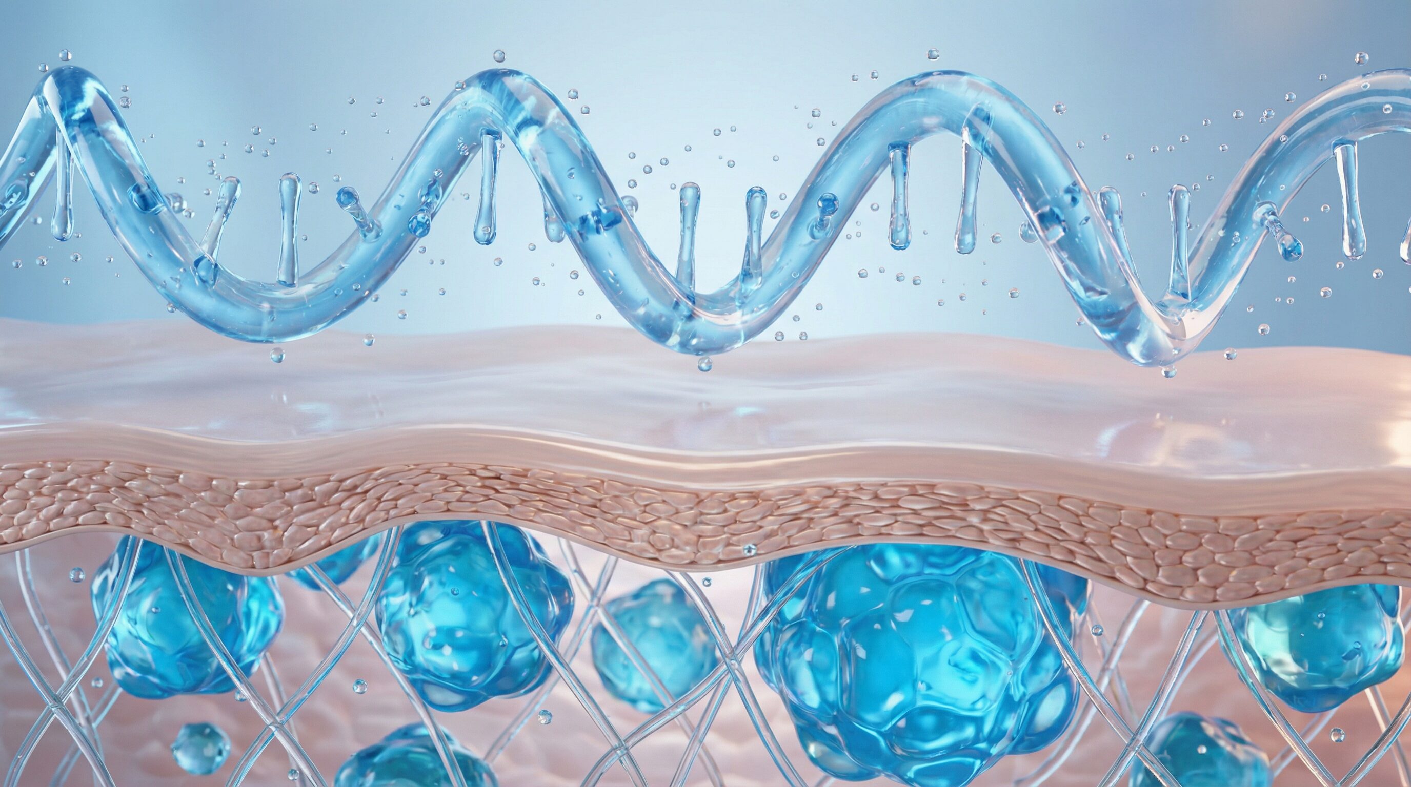 молекула гиалуроновой кислоты увлажнение кожи биоревитализация