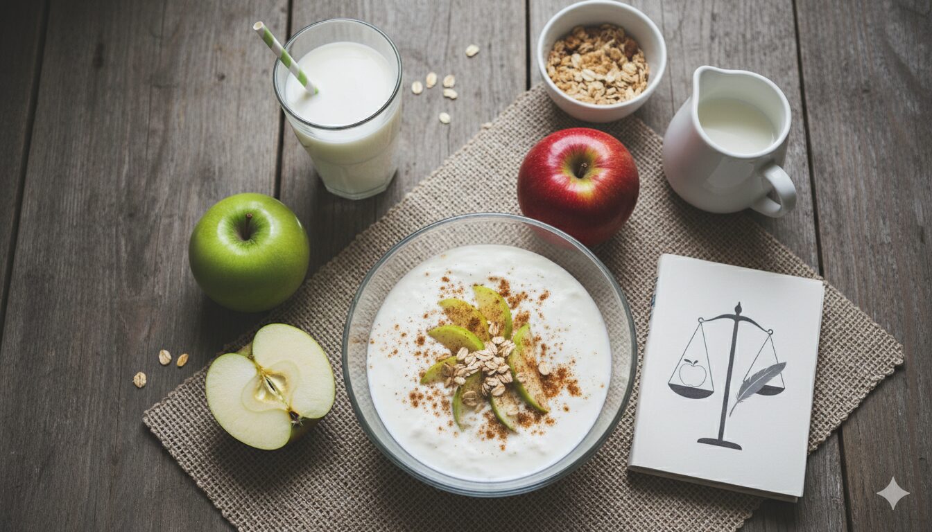 похудение на кефире и яблоках