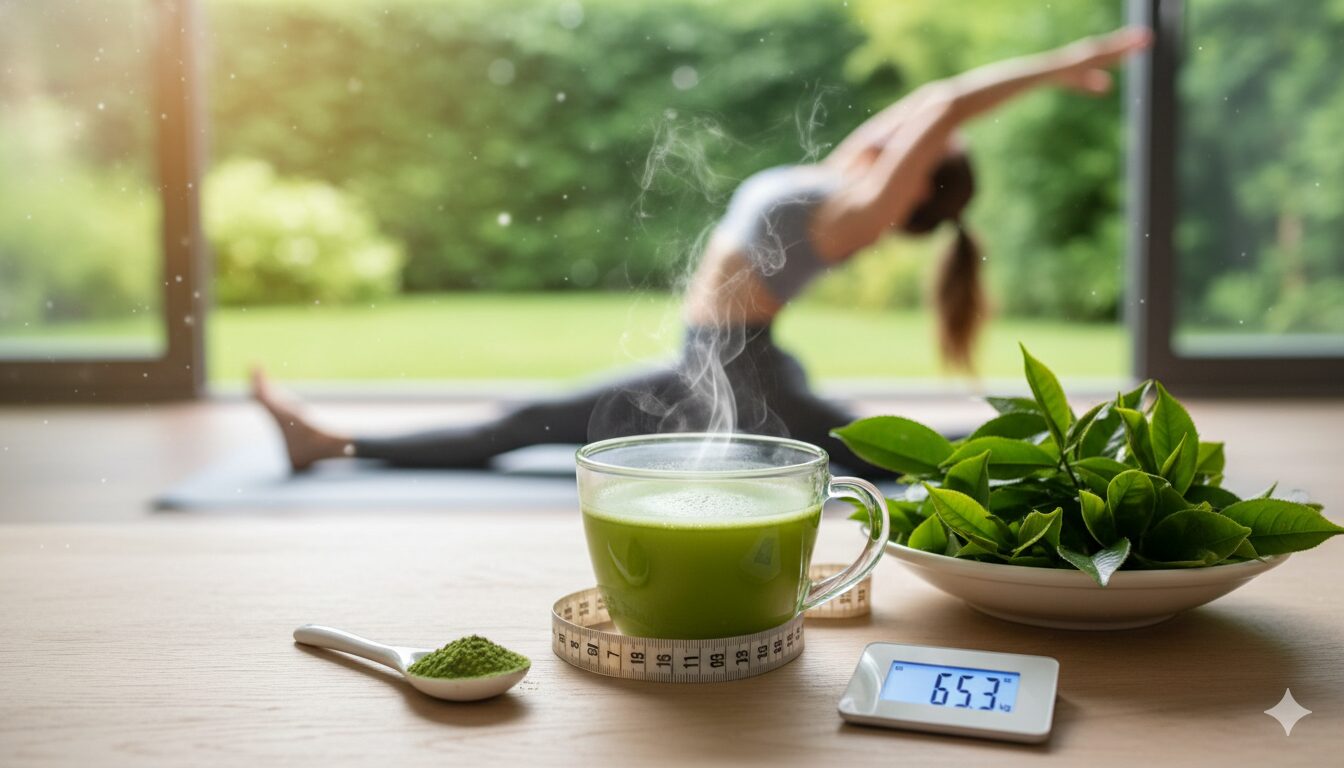 пьёт матчу для похудения