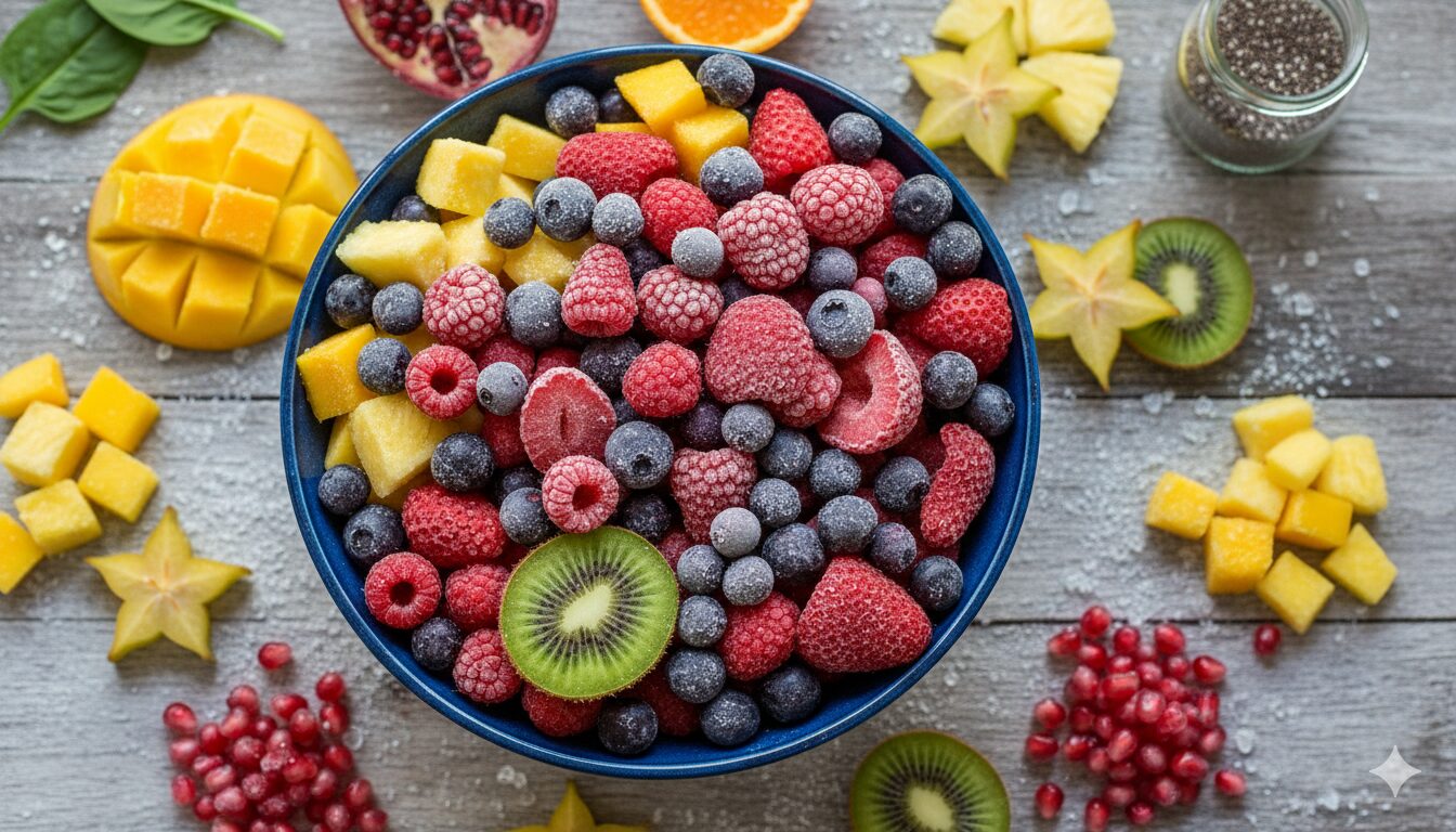 замороженные ягоды и фрукты